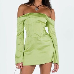 Princess Polly Mayla Corset Mini Dress in Green